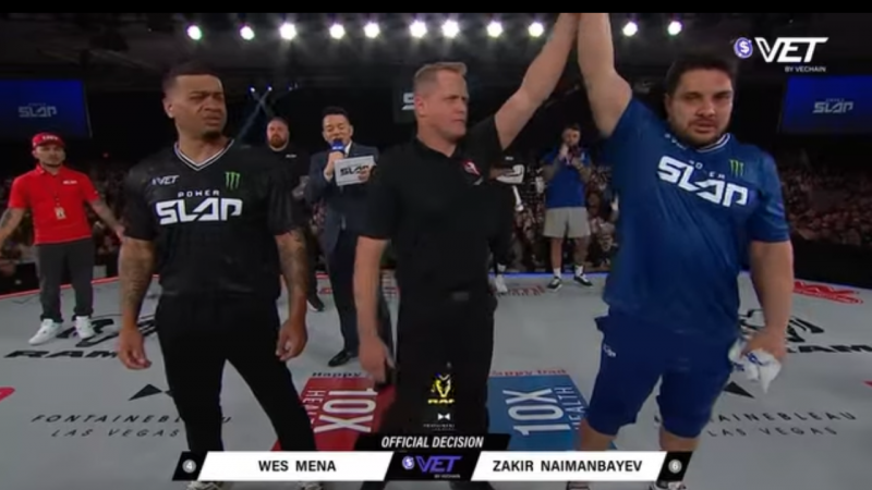 Найманбаев  Power Slap турнирінде жеңіске жетті