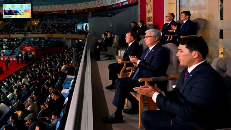 Мемлекет басшысы Qazaqstan Barysy Grand Slam турнирінде қонақ болды