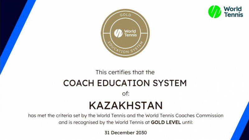 Қазақстанның жаттықтырушыларды даярлау жүйесі World Tennis тарапынан бағаланды